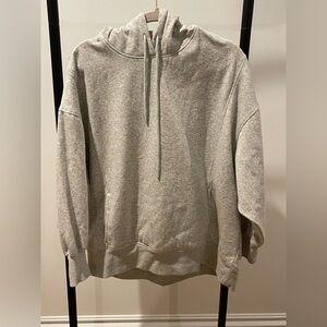Light Gray Hoodie with Drawstrings